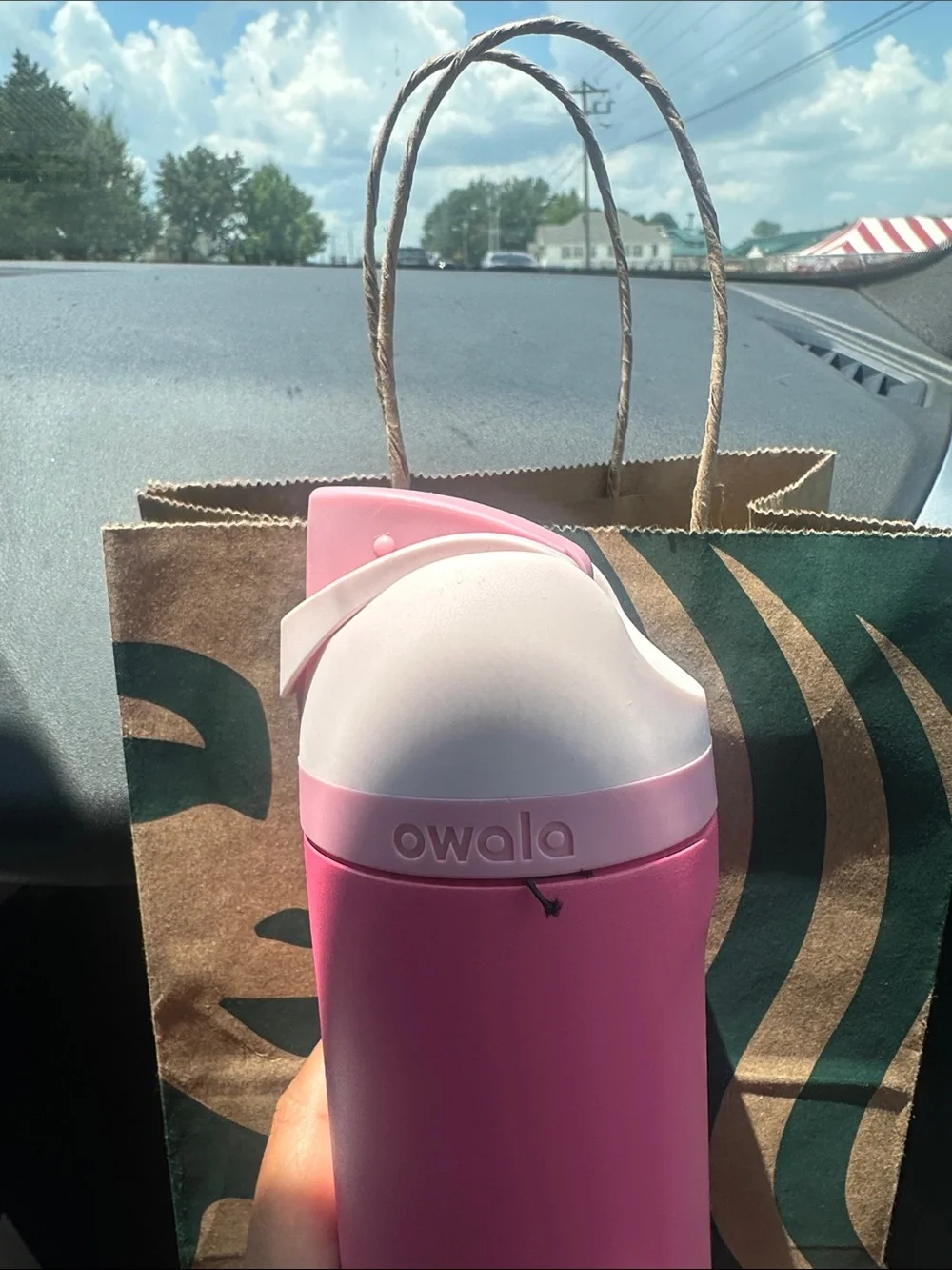 Owala x Starbucks Pink FreeSip Water Bottle